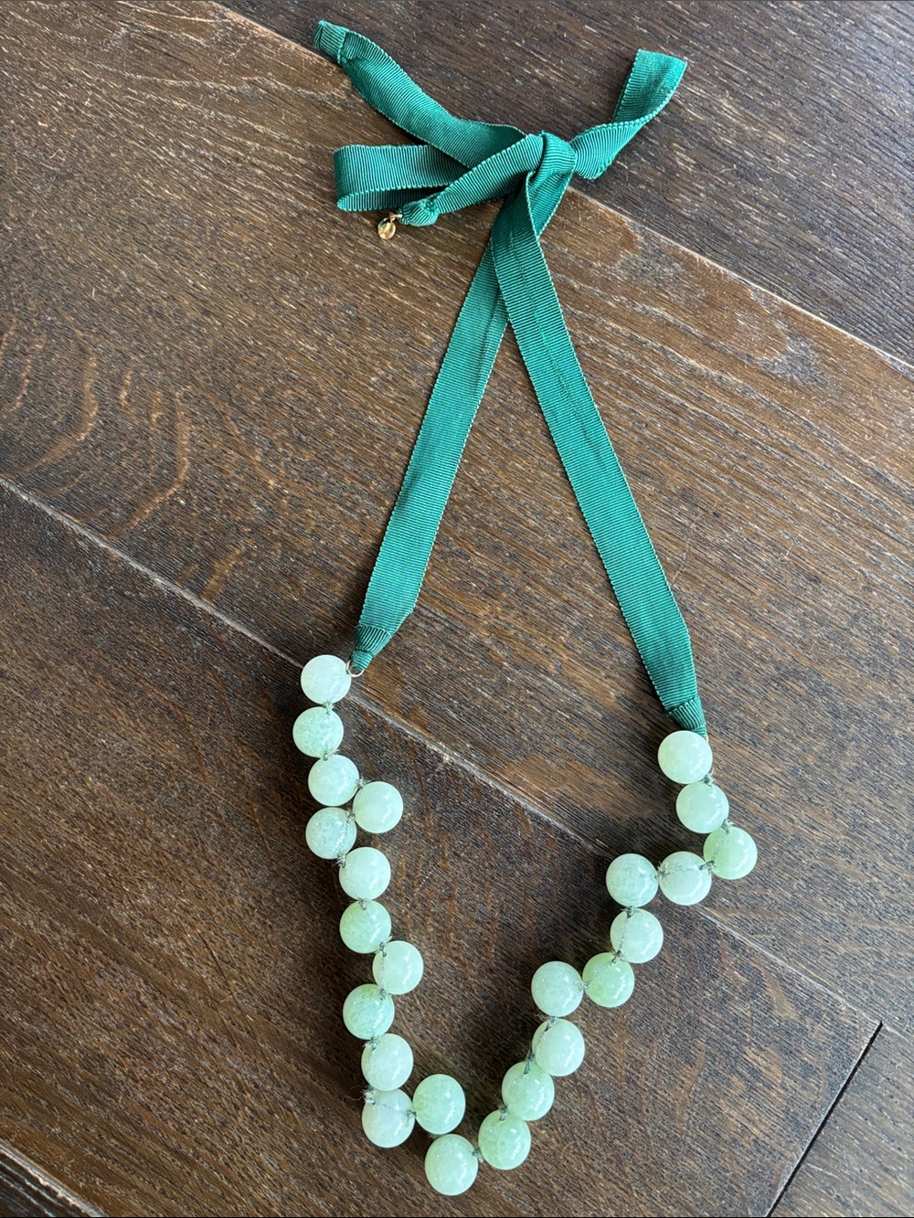 Green Jade Stone Beaded Necklace